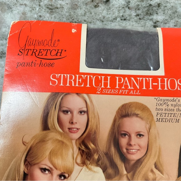 Vintage stretch panti-hose grey mist size petite/medium 1960/70’s - Picture 4 of 6